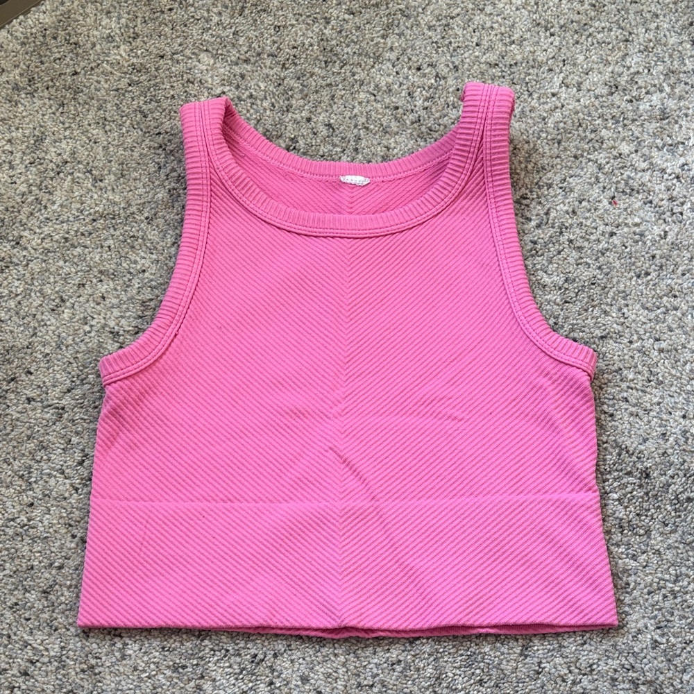 Nikibiki Pink Ribbed Tank Top